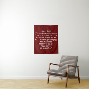 CHRISTLICHE RELIGIÖSE BIBELVERS-ZITATE WANDTEPPICH