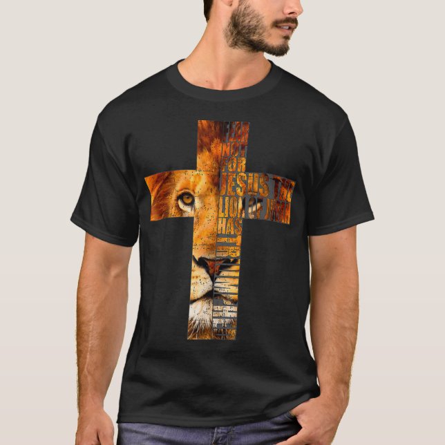 Christliche Religiöse Hemd Jesus der Löwe von Juda T-Shirt (Vorderseite)