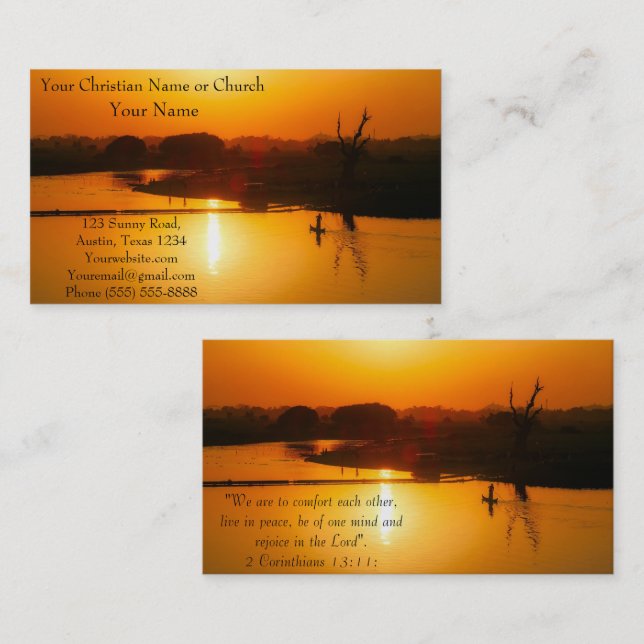 Christliche Religiöse Kirche Inspirationsgott Visitenkarte (Vorne/Hinten)
