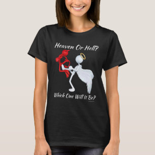Christliche Religiöse Kirche Satan Gott Himmel ode T-Shirt