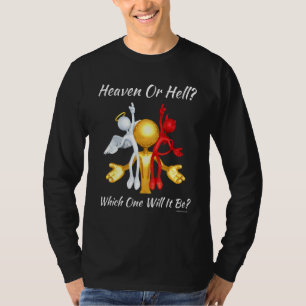Christliche Religiöse Kirche Satan Gott Himmel ode T-Shirt