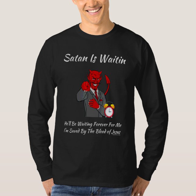 Christliche religiöse Kirche Satan Gott Satan wart T-Shirt (Vorderseite)