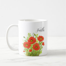 Christliche Religiöse Rote Pfoten Aquarellblume Kaffeetasse