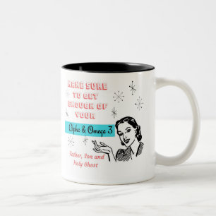 Christliche Retro Fünfzigerjahre der Dreiheit Zweifarbige Tasse