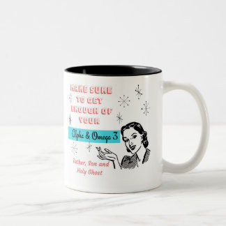 Christliche Retro Fünfzigerjahre der Dreiheit Zweifarbige Tasse