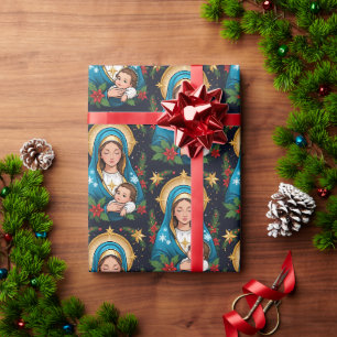Christliche römisch-katholische Jungfrau Maria Wei Geschenkpapier