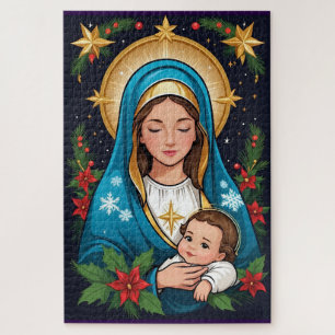 Christliche römisch-katholische Jungfrau Maria Wei Puzzle