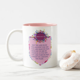 Christliche Rosa Blütenbibel Zweifarbige Tasse