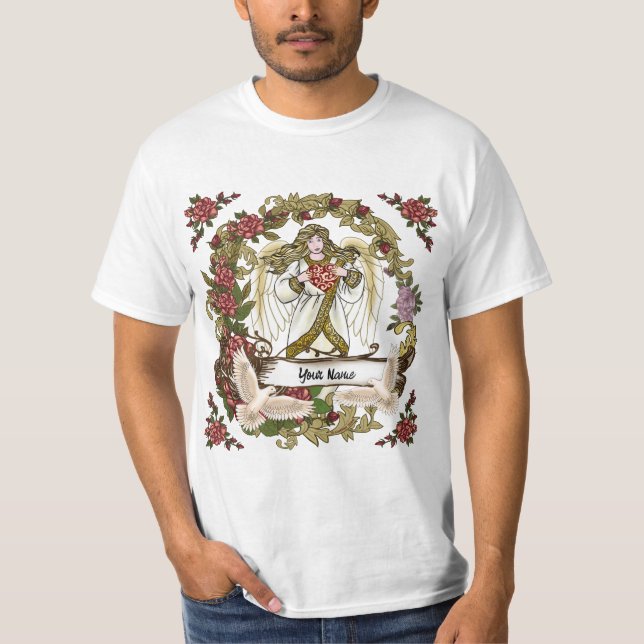 Christliche Rose Angel T-Shirt (Vorderseite)