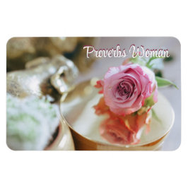 Christliche Rose und Sprichwörter Magnet