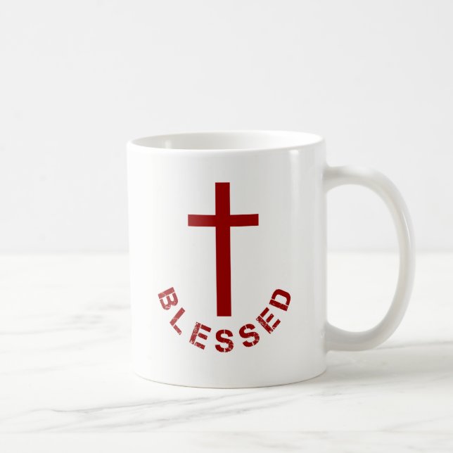 Christliche Rotes Kreuz-Typografie Kaffeetasse (Rechts)