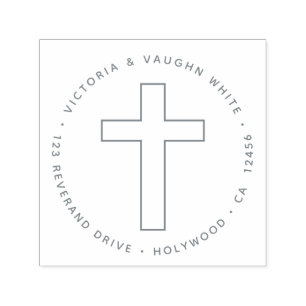 Christliche Rücksendeadresse Jesus Permastempel