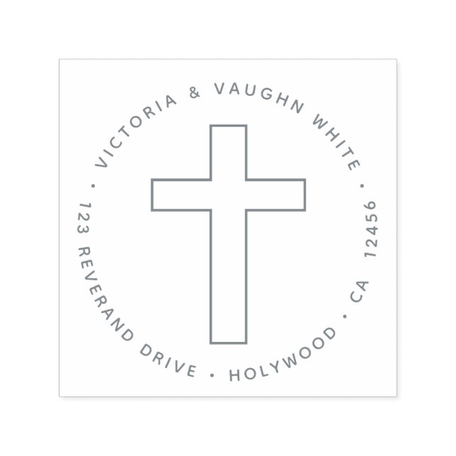 Christliche Rücksendeadresse Jesus Permastempel (Design)