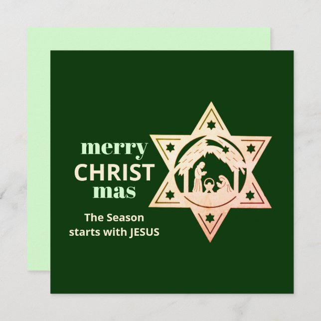 Christliche Saison beginnt mit CHRISTmas Card (Vorne/Hinten)