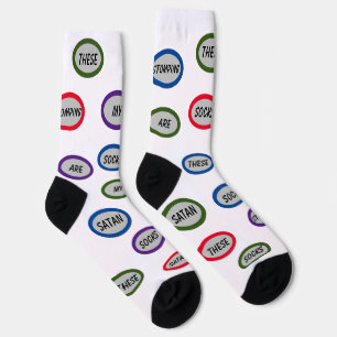 Christliche Satan-Stampfe mit lustigen Crew Socks Socken