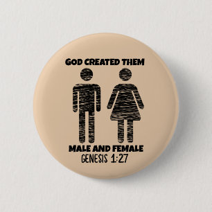 Christliche SCHALTFLÄCHEN FÜR MÄNNER UND FRAUEN Button