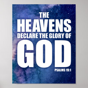Christliche Schöpfungsgalaxie Verse Heavens Declar Poster