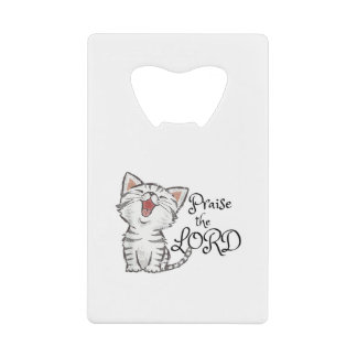 Christliche Schrift Geschenk mit süßer Katze, Lobe Geldbeutel Flaschenöffner