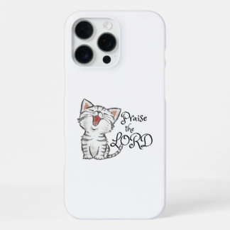 Christliche Schrift Geschenk mit süßer Katze, Lobe iPhone 16 Pro Max Hülle