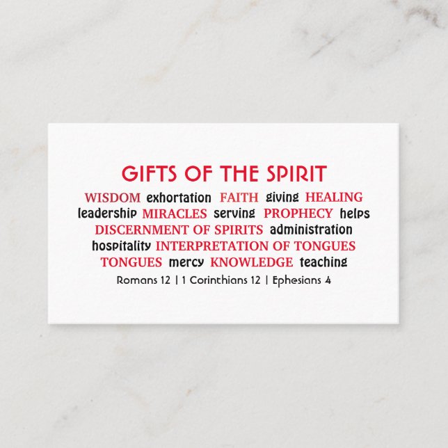 Christliche Schrift | GIFTS VON SPIRIT | Modern Visitenkarte