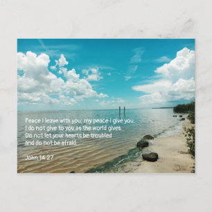Christliche Schrift Himmelswasserfriedenssaison Ankündigungspostkarte