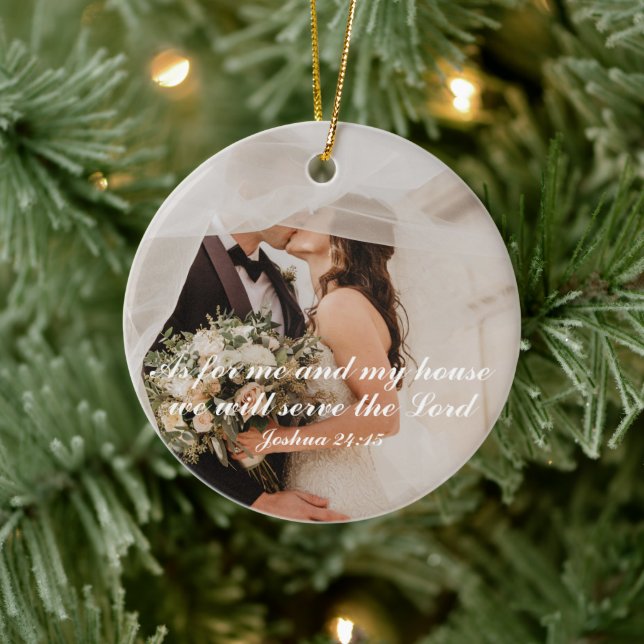 Christliche Schrift Hochzeitsfoto Keramik Ornament (Baum)