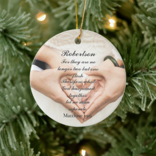 Christliche Schrift Hochzeitsfoto Keramik Ornament