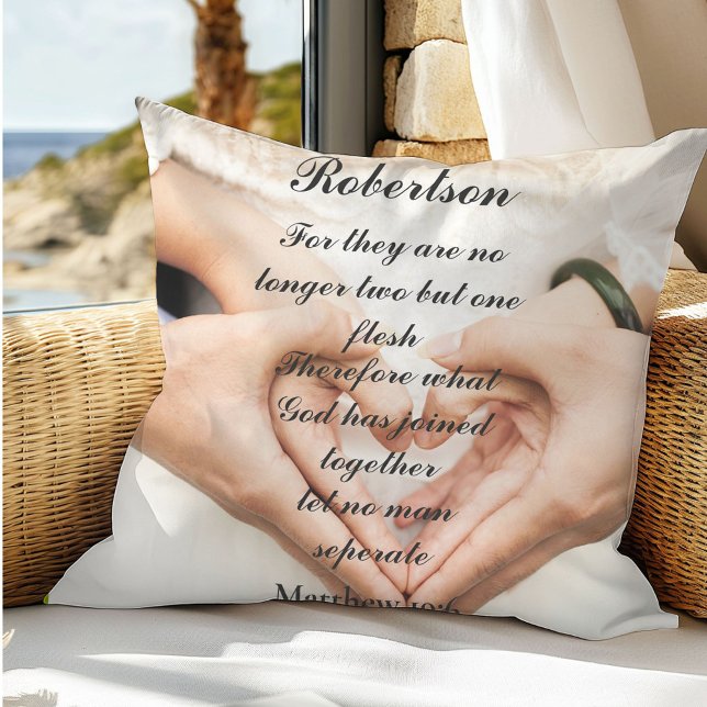 Christliche Schrift Hochzeitsfoto  Kissen (Von Creator hochgeladen)