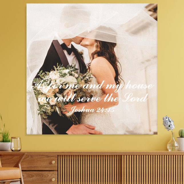 Christliche Schrift Hochzeitsfoto Leinwanddruck (Insitu (Wohnzimmer))