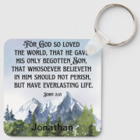 Christliche Schrift John 3 16 Wasserfarbene Natur
