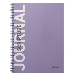 Christliche Schrift Personalisiertes Lila Journal Notizblock