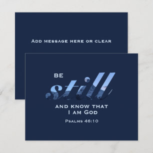 Christliche Schrift Still Blau Mountain Benutzerde Mitteilungskarte