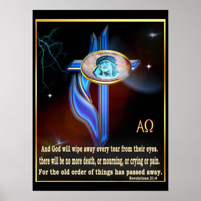 Christliche Schriftzeichen Poster (Vorne)