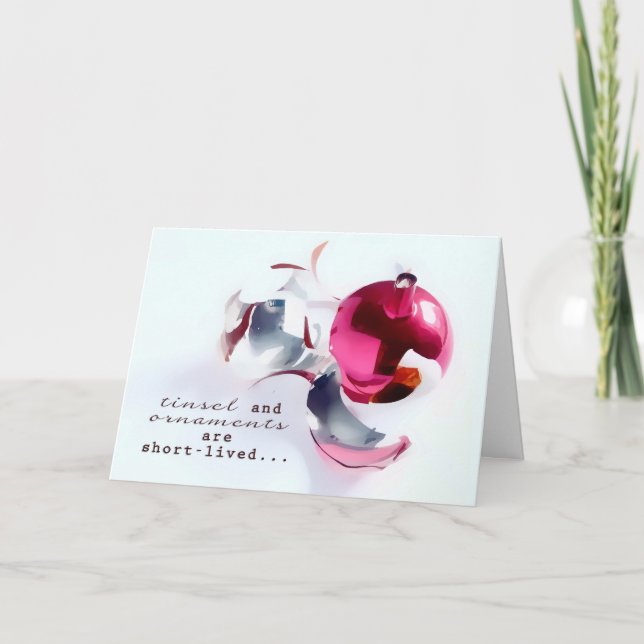 christliche Scriptureweihnachtskarte, rote Feiertagskarte (Vorderseite)