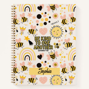Christliche Seidennadel Niedliche Whimsikbienen Notizbuch
