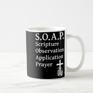 Christliche Seifen-Schrift-Beobachtungsanwendung P Kaffeetasse