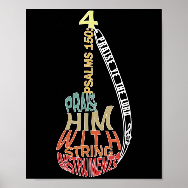 Christliche Shirts für Männer - Lob für sein B-Spi Poster (Vorne)