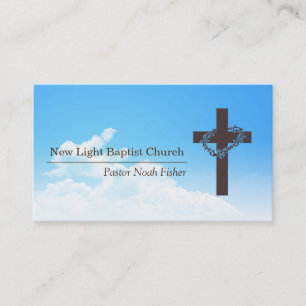 Christliche Sky & Cross Pastor Christianity Card Visitenkarte