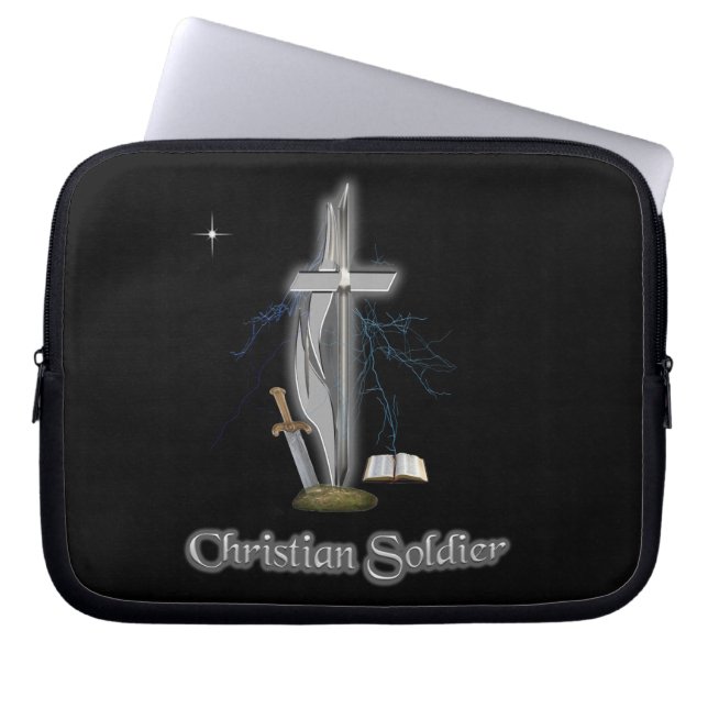Christliche Soldat-Hüllen Laptopschutzhülle (Vorderseite)