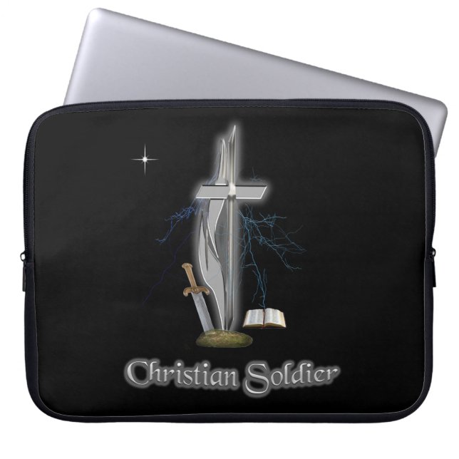 Christliche Soldat-Hüllen Laptopschutzhülle (Vorderseite)
