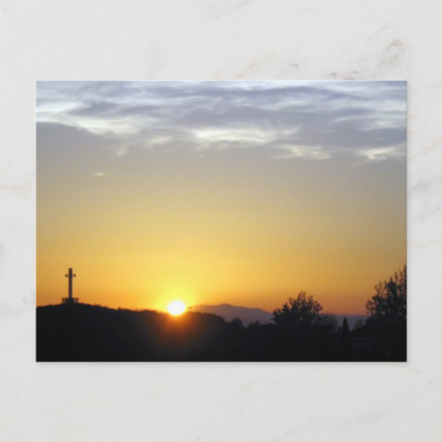 Christliche Sonnenaufgang-Postkarte Postkarte (Vorderseite)