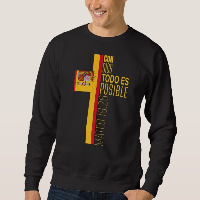 Christliche Spanische Religiöse Verse Spanien Fl Sweatshirt (Vorderseite)