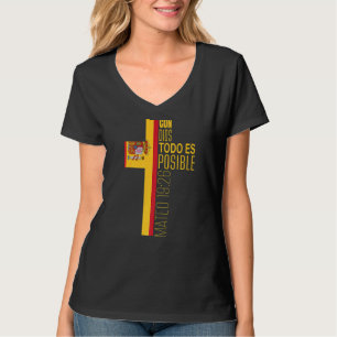 Christliche Spanische Religiöse Verse Spanien Fl T-Shirt