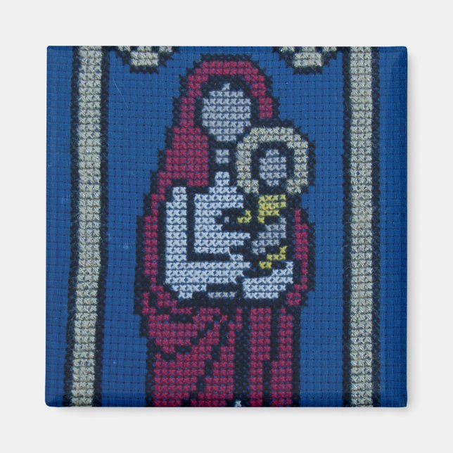 Christliche Stickerei Magnet (Vorne)