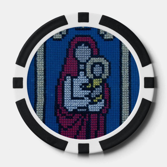 Christliche Stickerei Pokerchips (Vorderseite)