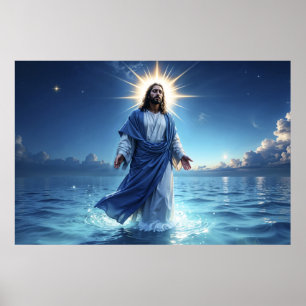 Christliche strahlende Kunst Jesus Christus Glaube Poster