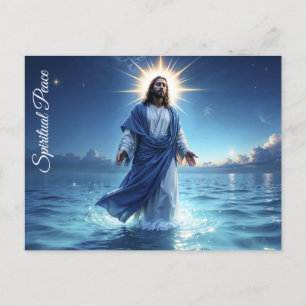 Christliche strahlende Kunst Jesus Christus Glaube Postkarte