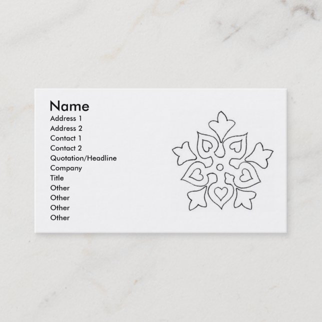 Christliche Symbole Visitenkarte (Vorderseite)