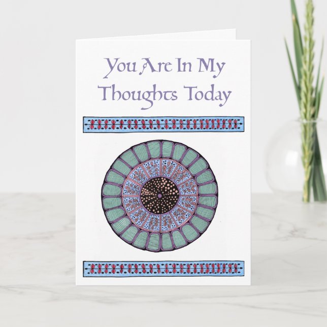 Christliche Sympathiekarte Lila Grüne Medaille Karte (Vorderseite)