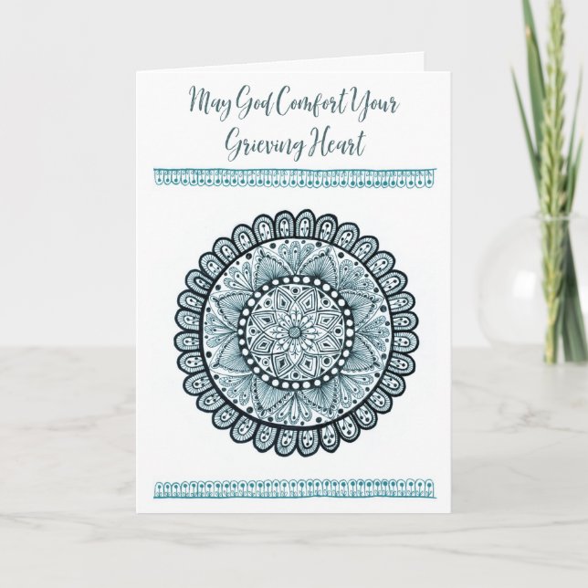 Christliche Sympathiekarte mit grüner Medaille Karte (Vorderseite)